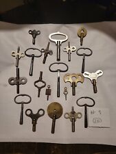 Vintage Antique Set Of 20 Metal Winding Clock Keys picture