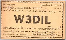 1935 QSL Radio Card Code W3DIL Harrisburg PA Amateur Station Posted Postcard picture