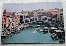 Vintage 1950 Beautiful Photo Postcard VENICE Italy RIALTO BRIDGE Boats on CANAL  picture