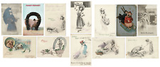 New Year Postcard Lot of 12 Pigs, Piglets. 1901 – 05. VIENNE picture