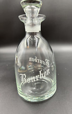 Bourbon Decanter with Stopper Plain Glass etched with 