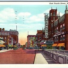 c1920s Waterloo, IA East Fourth Street 4th St Litho Photo Postcard Paramount A62 picture