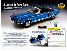 1968 SHELBY COBRA GT-500 CONVERTIBLE / ACAPULCO BLUE ~ NICE DIE CAST AD picture
