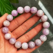 12mm Natural Purple Kunzite Crystal Round Cat's Eye Beads Bracelet B155 picture