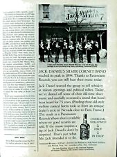 1974 Jack Daniel's Silver Cornet Band Original Print Ad 8.5 x 11