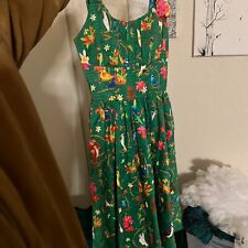 HTF Disney Parks Enchanted Tiki Room Dress Shop Tropical Pin-Up Women size Small picture