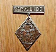 Vintage Catholic Church Parvuli Dei Pin Religious Award BSA Emblem Boy Scouts picture