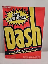 Vintage Retro 1980s NOS Full Laundry Detergent Box DASH Movie Prop Orange Box picture