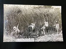 Vintage Exaggeration “Harvesting Wheat In Wash.￼” a W.H. Martin RPPC Postcard picture
