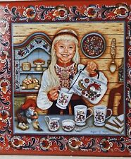 Norway Suzanne Toftey Egg Coffee Girl 6x6 Tile Norwegian Egg Coffee picture