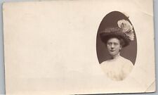 RPPC- Fashionable Lady in Large Hat - 1910 picture