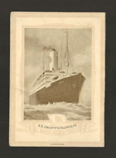 VERY RARE 1925 MENU, S.S. DROTTNINGHOLM. SWEDISH AMERICAN LINE.  SL30 picture