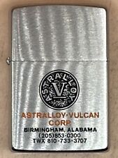 Vintage 1975 Astralloy Vulcan Corp Advertising Chrome Zippo Lighter picture