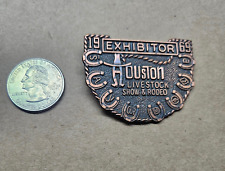 Vintage 1969 Houston Livestock Show & Rodeo Official Badge Pin TEXAS picture