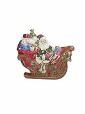 Vtg Fitz& Floyd Santa's Sleigh Cookie Jar/Centerpiece/Christmas Decor Holiday picture