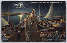1948 Fishermen's Delight At Inlet Pier Atlantic City New Jersey Posted Postcard picture
