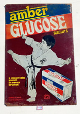Vintage Amber Karate Kid Glucose Biscuits Advertising Tin Sign Board Old TS236 picture