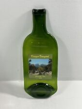 Krieger Vineyard Cincinnati Ohio 2014 Slumped Green Wine Bottle Art Decor picture