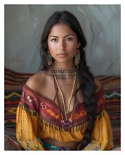 GORGEOUS YOUNG NATIVE AMEIRCAN WOMEN 8X10 FANTASY PHOTO picture