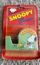 RARE Vintage Snoopy Blue Tape Dispenser Peanuts Woodstock picture