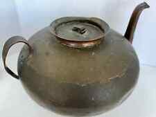 Antique hand made copper tea kettle....hand hammered....dovetailed picture