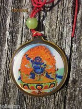 USA Seller Tibetan Buddhist Pendant Necklace Wrathful Dharma Protector Mahakala picture