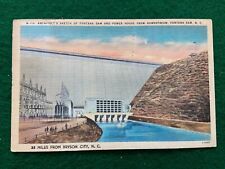 Fontana Dam and Power House, North Carolina Vintage 1946 Postcard picture