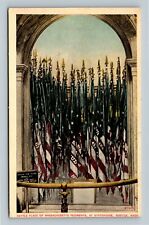 Boston, Regiment Battle Flags Statehouse Display, Massachusetts Vintage Postcard picture