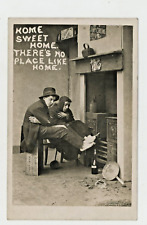 Vintage Postcard  Comedy BAMFORTH MEN FREEZING NO PLACE LIKE HOME POSTED 1908 picture