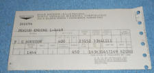1969 North American Rockwell Space Division Employee Pay Stub Florian L Houston picture