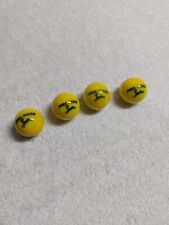 4 Vintage John Deere Yellow and Green Advertising Marbles picture