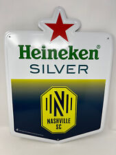 Heineken Silver Nashville SC tacker metal sign Bar/Mancave Rare find picture