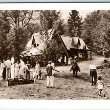 c1940s Whiteface, MT Village RPPC Santa's Workshop Real Photo Xmas Postcard A100 picture
