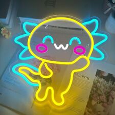 Cute Axolotl Neon Sign - Kawaii LED Anime Neon Light Wall Decor - USB Powered picture