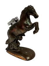 Vintage 1950's Brass Equestrian Horse Table Lighter picture