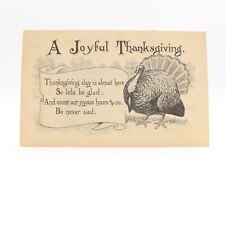 Vintage  Postcard  A Joyful Thanksgiving Posted 1916 picture