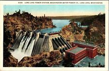 Long Lake WA-Washington, Long Lake Power Station, Vintage Postcard picture