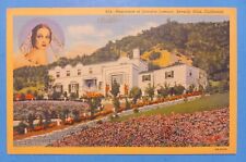  HOME OF  DOROTHY LAMOUR  CALIFORNIA  LINEN Postcard  UNPOSTED  1948? picture
