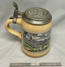 Vintage 1993 Hohr Grenzhausen Rastal Brewery Beer Stein Pewter Lid Pottery picture