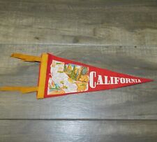 Vintage 1960s State of CALIFORNIA Travel Tourist Souvenir 11.5 X 5 Flag Pennant picture