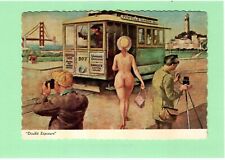 San Francisco Cable Car Cartoon with Nude Lady and Photographers - Unused PC picture