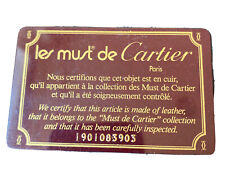 Les Must De Cartier leather Products Certificate Blank picture
