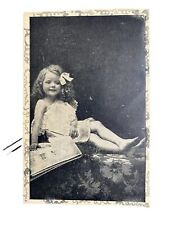 Antique 1906 RPPC Photo Postcard Young Pretty Girl Posing on Bed UNDIV picture