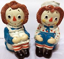 Vintage Raggedy Ann & Andy Book Ends Rag Doll 1970 Japan Doll Gruelle SEE VIDEO picture