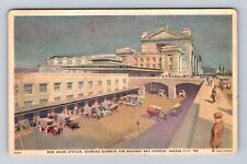 Kansas City MO-Missouri, New Union Station, Advertisement, Vintage Postcard picture