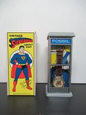 1993 Fossil Vintage Superman Collectors Watch with Brown Wrist Band picture