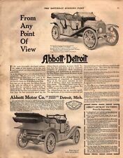 1910 Abbott-Detroit  5 passenger touring Original ad - Very rare picture