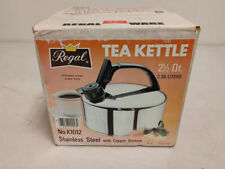 Vintage New In Box Regal Ware Red Aluminum Tea Kettle Whistling - New Old Stock picture