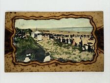 Vintage Postcard, 1908 ‘Daytona Beach Race’ Picture On Woodburned Wood picture