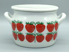 Vintage Arabia Finland Pomona Red Stawberries Lidded Sugar Bowl picture